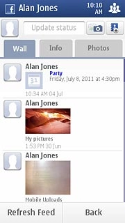 Press the Wall or Info tab.