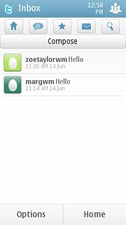 Press Compose.Write the required text.