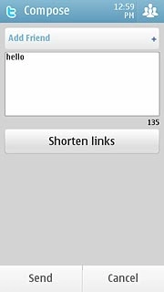Press Add Friend to select a recipient.Press the required friend.