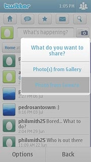 To upload a new picture:Press Photo from Camera.