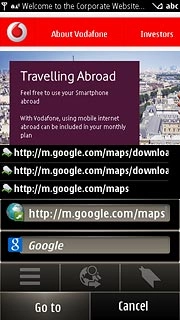 Key in http://m.google.com/maps and press Go to.