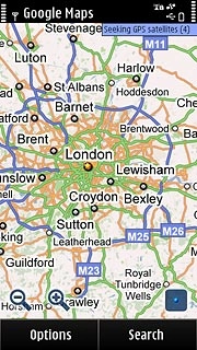 You can now use the application.Please note that Google Maps isn't part of the original application package and therefore only a general description is given here.You have the following options:Plan a routeView directionsView street viewView traffic informationView current locationView the location of your friendsFind companies