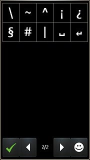 Press the required symbols.
