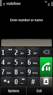 Press the phone book icon.