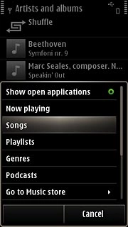 Press one of the following options:Songs