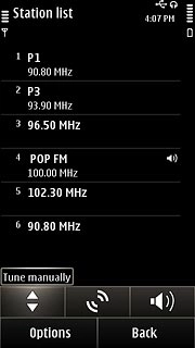 Press the set frequency icon.