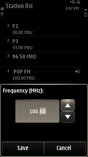 Press arrow up or arrow down to set the required frequency.