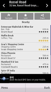 If the destination has not been saved as a favourite:Press Navigate.