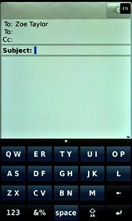 Press Subject.Key in a subject for the email message.