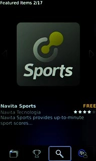 To search by application name:Press the search icon.