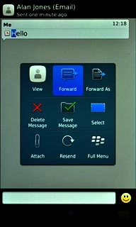 Press Forward.Key in the first letters of the required contact.Matching contacts are displayed.