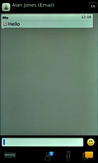 Press and hold the required text message until a pop-up menu is displayed.