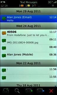 Press the required sender.