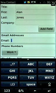 Press the field next to Email.Key in the required email address.