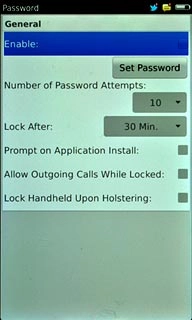 Press Enable to turn the function on or off.