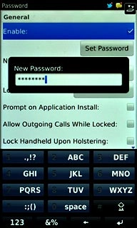 If the phone lock code is turned on:Key in a phone lock code of your own choice and press Enter.