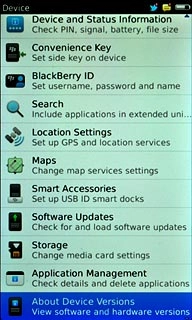 Press About Device Versions.The software version is displayed.