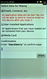 Press the field and key in blackberry