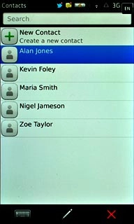 Press the required contact.