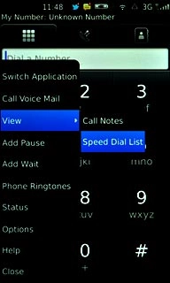 Press Speed Dial List.