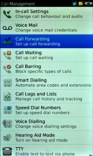 Press Call Forwarding.