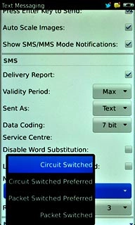 Press Circuit Switched.