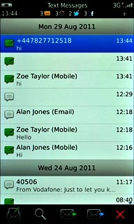 Press and hold the required picture message until a pop-up menu is displayed.