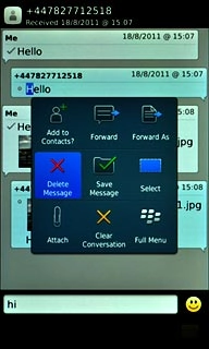 Press Delete Message.