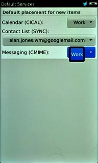 Press the required email account.
