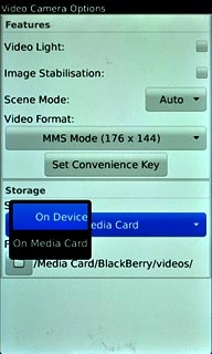 Press On Device or On Media Card.