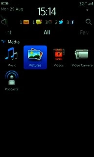 Press Pictures or Videos.Go to the required folder.