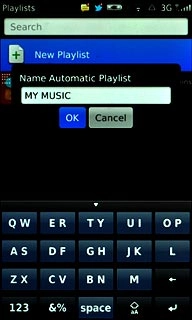 Key in a name for the list and press OK.