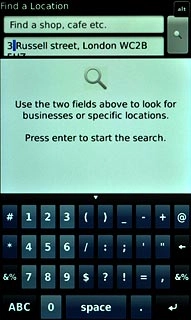Key in the required destination and press Enter.