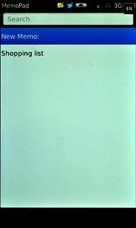 Press New Memo.Key in a name for the note.