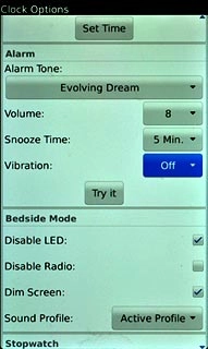 VibrationPress the required setting.