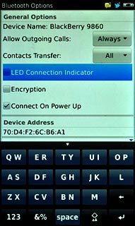 Press the menu item to turn the function on or off.