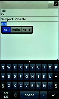 Press once on each letter key to write the required word.A number of words based on the letters you've keyed in are displayed.