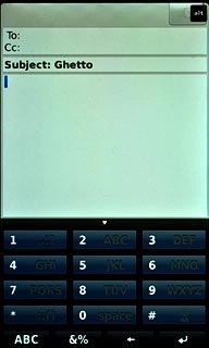 Press ABC once to write A, twice to write B, three times to write C.Wait until the cursor moves to the right if you want to write two letters in succession on the same key.