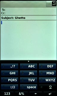 To key in numbers or symbols:Press 123 or &%.