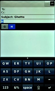 Press once on each letter key to write the required word.A number of words based on the letters you've keyed in are displayed.