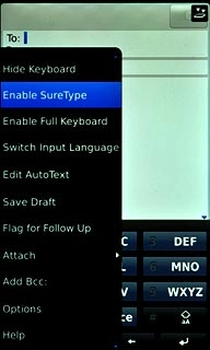 Press Enable SureType or Enable Multi-Tap (depending on the current setting).