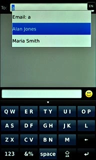 Key in the first letters of the required contact.Matching contacts are displayed.Press the required contact.