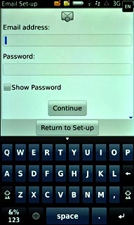 Press the field below Email address and key in your email address.