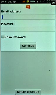 Press the field below Email address and key in your email address.