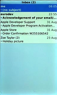 You're now logged on to Gmail and you can use the application.You have the following options:Send email messagesRetrieve and read email messagesReply to email messagesView list of contactsSelect application settings