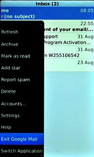 Press Exit Google Mail.