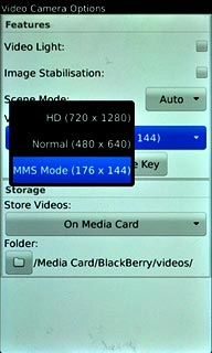 Press the required setting.