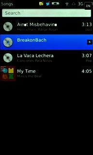 Press the required audio file.Repeat the procedure to add more audio files to the playlist.
