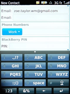 Press the field below Phone Numbers.Key in the required phone number.