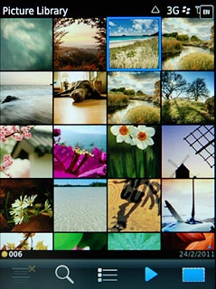 Press and hold the required picture or the required video clip until a pop-up menu is displayed.